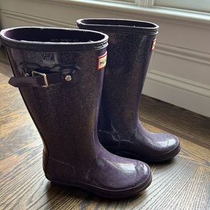 Girls size 4 Hunter Rain boots. Near perfect condition. Only worn twice